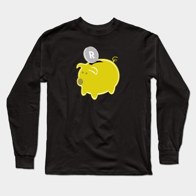 Funny Cartoon Piggy Bank Long Sleeve T-Shirt by Toogoo